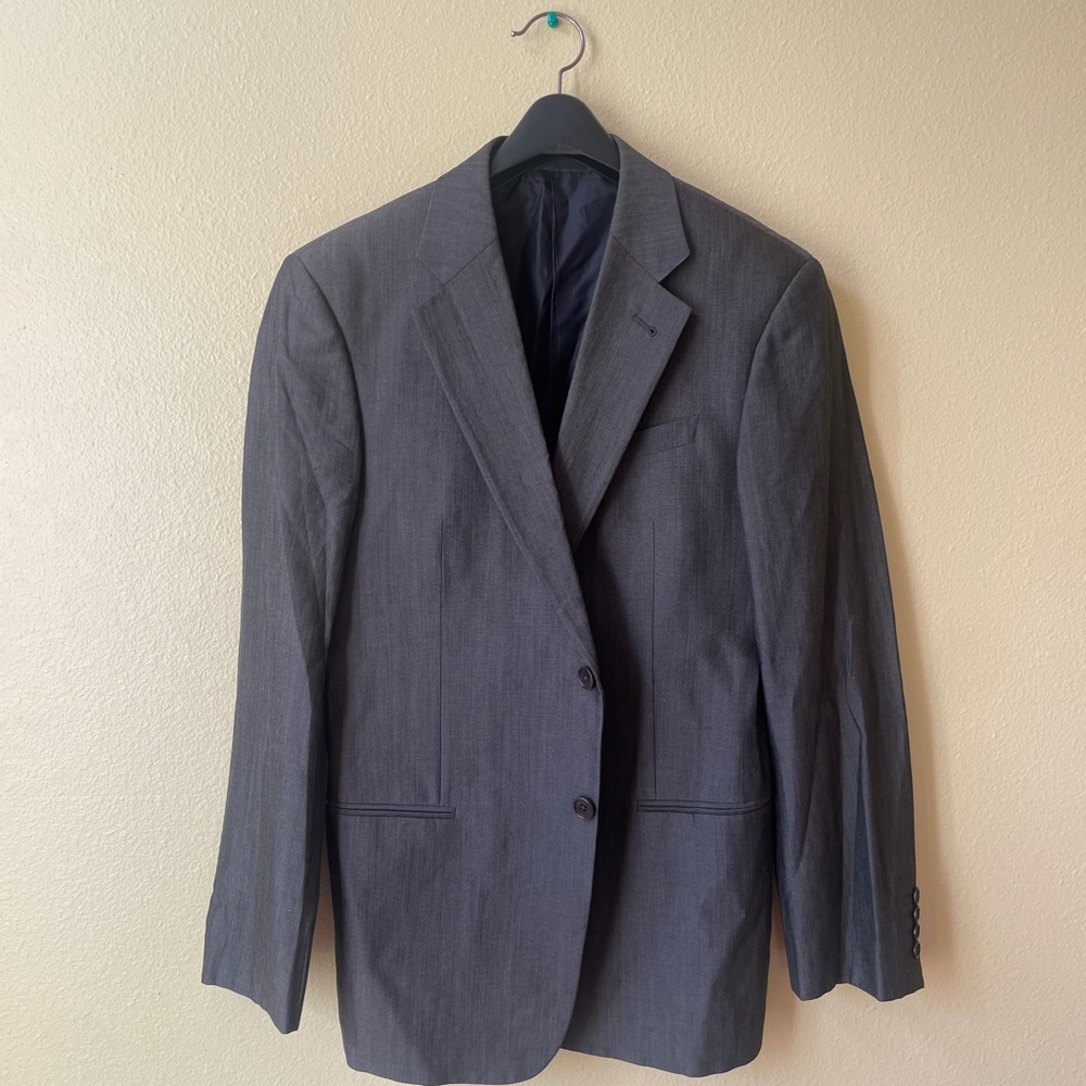 Armani Men's Classic Charcoal Gray Blazer